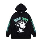 Sp5der Angel Number Hoodie Black