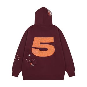 Sp5der OG Web Hoodie Maroon